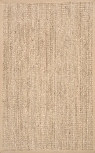 Miniatura 12 de nuLOOM Alfombra de Área Elijah Seagrass de 5 x 8 pies, Beige, Estilo Rústico Sólido, Borde de Algodón, Tejido de Cesta, Fibra Natural, Para Elijah