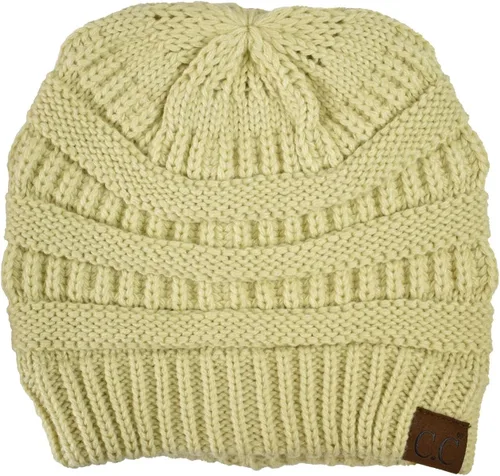 Miniatura 162 de C.C Trendy Warm Chunky Soft Stretch Cable Knit Beanie