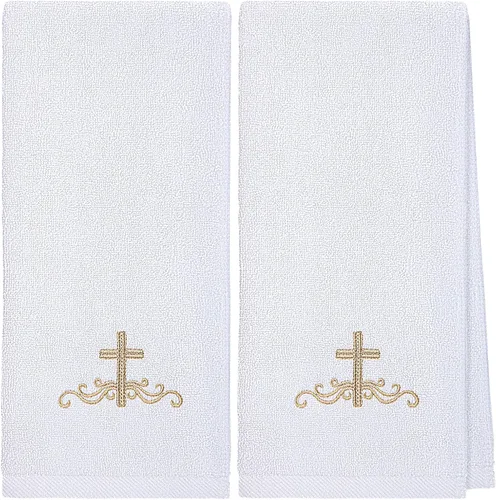 Miniatura 10 de Buryeah 2 Piezas Toallas de Mano Pastor Toallas de Mano Bordadas Cristianas Regalos de Apreciación para el Clero de la Iglesia Cristiana para el Día
