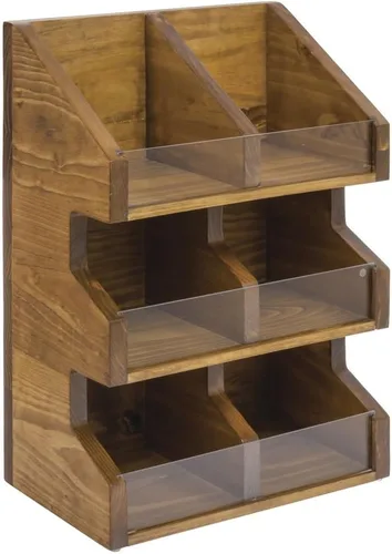 Miniatura 2 de Cal-Mil 2054-99 Madera Condimentos Organizador/Expositor Doble