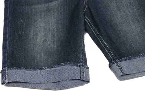Miniatura 7 de Bienzoe Pantalones cortos de mezclilla para niñas pantalones cortos elásticos de cintura baja para niños, para usar todo el día, perfectos