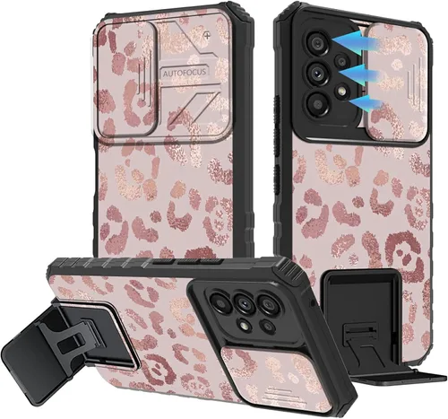 Miniatura 1114 de Funda para Samsung Galaxy S22 Ultra 5G, Galaxy S22 Ultra con cubierta de cámara deslizante, funda resistente de doble capa con función atril Black