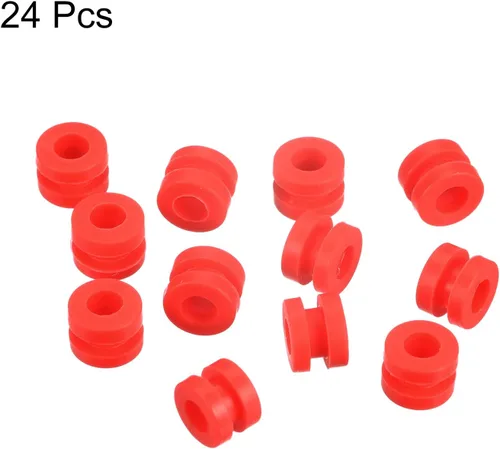 Miniatura 3 de MECCANIXITY Bolas de goma antivibración RC para control remoto F4 F7 controlador de vuelo M3x4.0.236 in bolas de absorción de impactos (rojo)