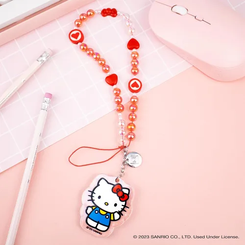 Miniatura 3 de iFace - Pulsera de cuentas de Hello Kitty y sus amigos - Correa universal para teléfono con dije, bonita cadena para muñeca, cordón estético a.