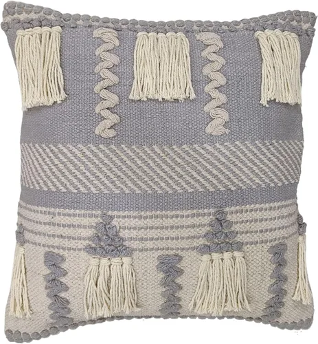 Miniatura 7 de Trade Star Funda de almohada Kilim de 100% algodón, estilo bohemio, copetudo, funda de almohada del suroeste, funda de cojín decorativa tejida a
