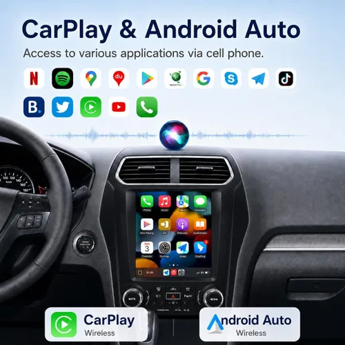 Miniatura 4 de (4 GB + 64 GB) Actualización estéreo de radio de coche para Ford Explorer 2011-2019, unidad principal de 8 núcleos, pantalla táctil de 9.7 pulgadas