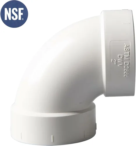 Miniatura 2 de Rainbow Dream Codo de tubo de PVC de 90 grados DWV de 3 pulgadas - 1 unidad, blanco