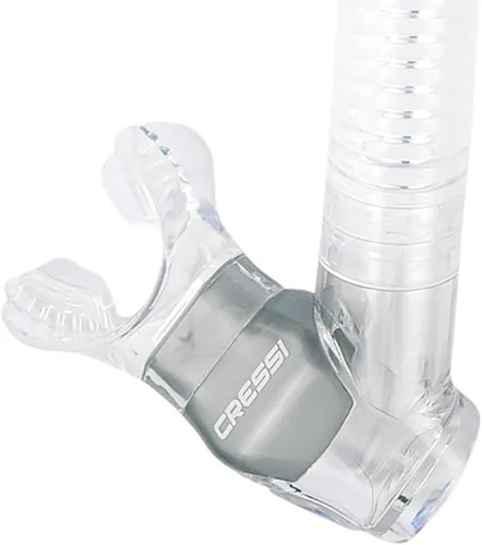 Miniatura 3 de Cressi Adult Diving Dry Snorkel with Splash Guard and Top Valve - Supernova Dry: Designed in Italy Transparente/Cobalto