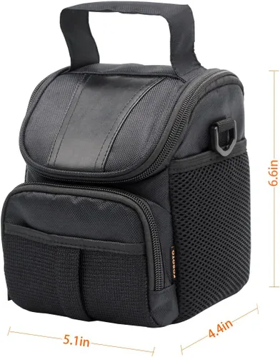 Miniatura 3 de FOSOTO Funda impermeable (con cubierta de lluvia), color negro, compatible con Canon EOS M10 M6 M2 Mrak II M50 M100 Rebel T3i T4i T5 SL1, Nikon P600
