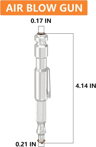 Miniatura 2 de Gasher 5 piezas de pistola de aire de bolsillo ajustable con enchufe tipo T de 1/4