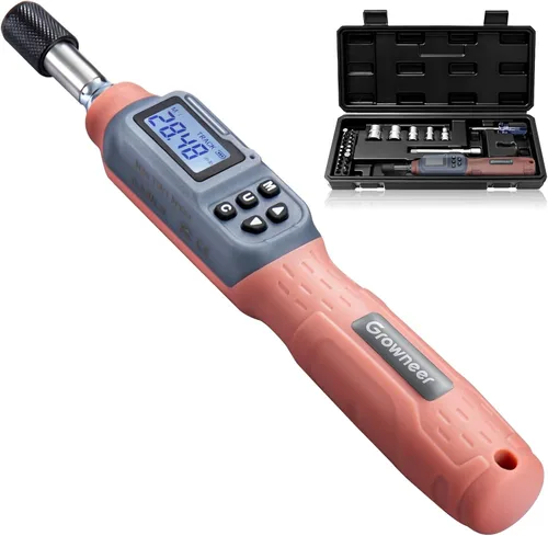 Miniatura 11 de GROWNEER Destornillador dinamométrico digital, 2.66-53.1 in-lb/0.3-6 Nm, destornillador de par de 1/4 pulgadas de pulgada de impulso, electricista