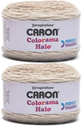 Miniatura 19 de Caron Colorama Halo Cake Ultra Marine Hilo - Paquete de 2 unidades de 8oz/226.79g - 71% acrílico, 18% nailon, 11% poliéster, #5 grueso, 60 yardas