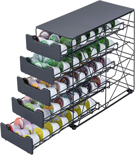 Miniatura 4 de K - Portavasos para mostrador pequeño para Keurig K-Cup Holder para Mr Coffee para té (105 cápsulas-5 niveles)