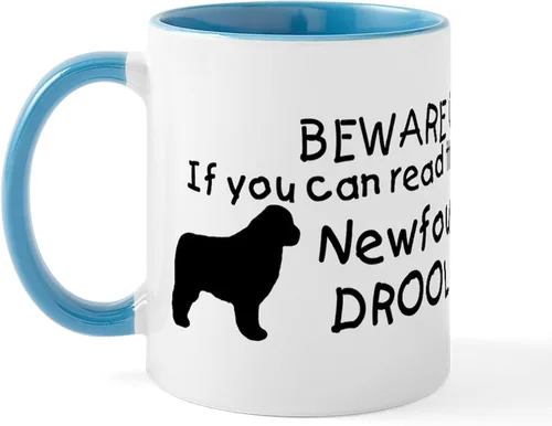 Miniatura 22 de CafePress Newfoundland Dog Drool Zone Taza de café de cerámica de 11 oz (11.0 fl oz)