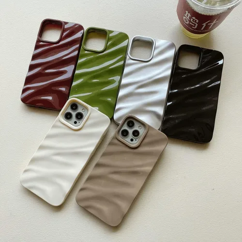 Miniatura 3 de Funda de teléfono con patrón de ondas de agua compatible con iPhone 14 Plus/15 Plus, bonita funda de lujo con forma de onda para mujeres y hombres