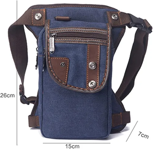Miniatura 7 de Gzqirun - Bolsa de lona para muslo cintura para hombres y mujeres viajes al aire libre camping ciclismo