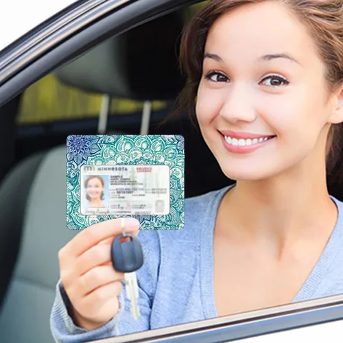 Miniatura 58 de Fintie Billetera delgada y minimalista para bolsillo frontal, con bloqueo RFID, tarjetero y ventana de identificación, para hombre o mujer