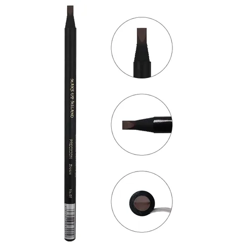 Miniatura 3 de 6pcs Impermeable Rojo Microblading Cejas Mapping Lápiz de Núcleo Duro Peel Off Maquillaje Permanente Lápiz de Tatuaje de Labios (Marrón)