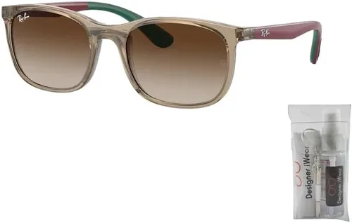 Miniatura 2 de Ray-Ban Junior RJ9076S - Lentes de sol cuadrados para niños y niñas + paquete con gafas de diseñador iWear Kt