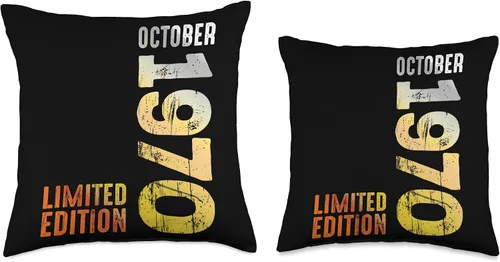 Miniatura 3 de Since October 1970 Retro 1970 Vintage 1970 October Throw Pillow