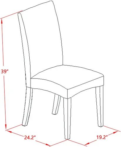 Miniatura 11 de EAST WEST FURNITURE Mesa rectangular de 4860 pulgadas y seis sillas Parson con patas de acabado capuchino y tela de lino, color marrón