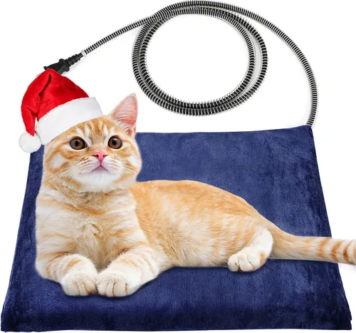 Miniatura 9 de Kiroto Almohadilla térmica para mascotas al aire libre para gatos y perros, alfombrilla térmica con cubierta impermeable y control automático