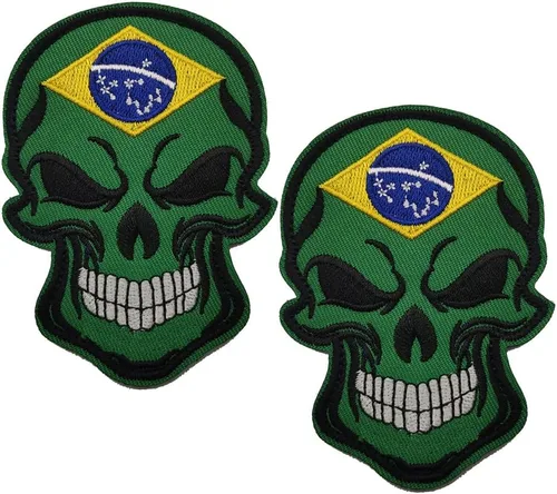 Miniatura 15 de 2 parches de bandera de AliPlus de España, parches de calavera bordados, tácticos, militares, moral, parche con gancho y bucle