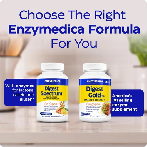 Miniatura 8 de Enzymedica Digest Spectrum - Suplemento dietético para el alivio digestivo de las intolerancias alimentarias, vegano, sin gluten, sin OMG