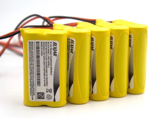 Paquete de 5 baterías de repuesto de Ni-CD de 2.4V 600mAh BP2-A para señal de salida, luz de emergencia BP2A BP2-0A 0BP2-0A CSXWREB3 HUBBEL