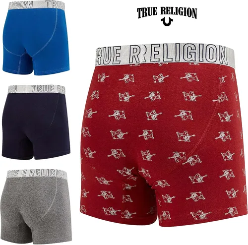 Miniatura 2 de True Religion Calzoncillos tipo bóxer de algodón elástico para hombre, paquete de 4