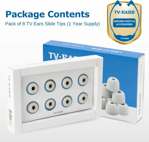 Miniatura 8 de TV · EARS Puntas de repuesto originales para auriculares originales de 4 pares, auriculares digitales y 5.8 de orejas de TV digital, suministro de 1