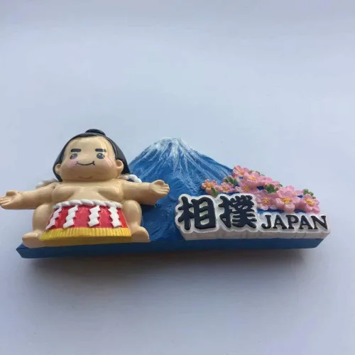 Miniatura 2 de Mount Fuji Sumo Japón imán 3D resina nevera imán recuerdo viaje ciudad colección