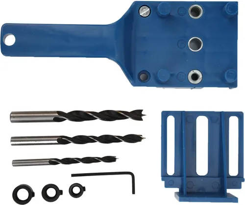 Miniatura 11 de 8 unids/set localizador de agujeros de perforación para carpintería, plantilla de clavija de clavija de conexión de tablero de madera, localizador