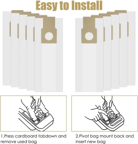 Miniatura 6 de Paquete de 16 bolsas de vacío tipo U/L/O para aspiradora vertical Kenmore 5068, 50688, 50690, 50105, bolsas de papel para Miele tipo Z, S170-S180