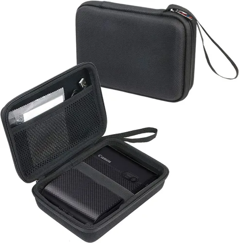 khanka Estuche rígido de repuesto compatible con impresora fotográfica cuadrada compacta Canon SELPHY QX10 (negro)