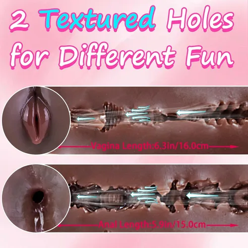 Miniatura 4 de Muñeca sexual realista para hombres, masturbador masculino de cerdo con vaginal apretado y anal profundo, juguete sexual de tamaño completo, lindo