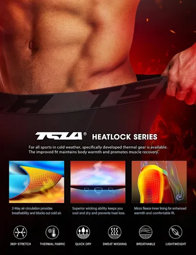 Miniatura 6 de TSLA - Paquete de 1 o 2 pantalones térmicos de compresión para hombre, leggings deportivos y mallas para correr, pantalones para usar como primera