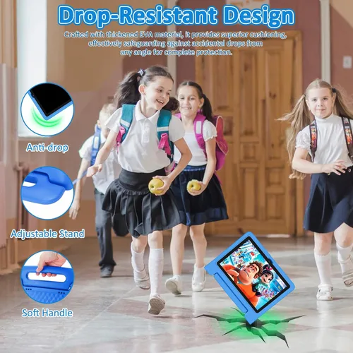 Miniatura 3 de NRKDUBQ Tablet de 10.1 pulgadas con funda IPS HD pantalla táctil Android 14 64 GB de almacenamiento, 8 GB de RAM, tableta Octa Core, batería de 12