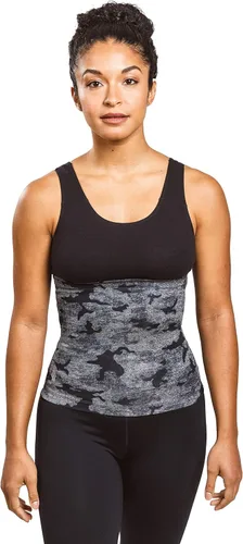 Miniatura 3 de Sweat Shaper – Cinturón de sauna para reducción de cintura para mujer, entrenador de cintura sin neopreno Camuflaje gris