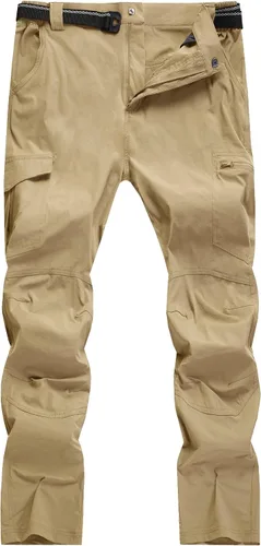 Miniatura 58 de Pantalones de senderismo para hombre, ligeros, resistentes al agua, de secado rápido, pesca, viajes, campamento, al aire libre, transpirables
