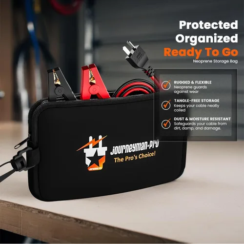 Miniatura 6 de Journeyman-Pro - Cables de carga de batería CC tipo T compatibles con generador Honda 14AWG 15A 12VDC con abrazaderas aisladas, cable de 3.6 m