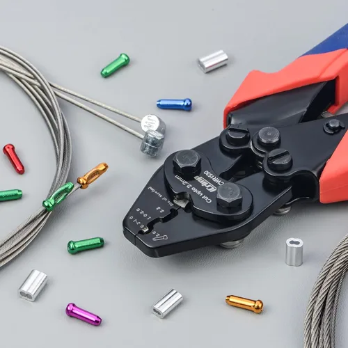 Miniatura 8 de iCrimp CWR1522 Herramienta de prensado de cable con función de corte para barandillas de cable, crimpado manual de mangas ovaladas de aluminio