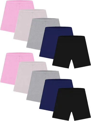 Resinta - Paquete de 10 pantalones cortos de baile para niñas, transpirables y seguros, 10 colores