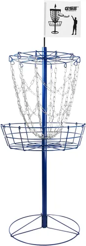 Miniatura 9 de GSE Games & Sports Expert PRO - Cesta portátil de golf de disco, 12 cadenas/24 cadenas, disco volador de metal, cestas de práctica de golf