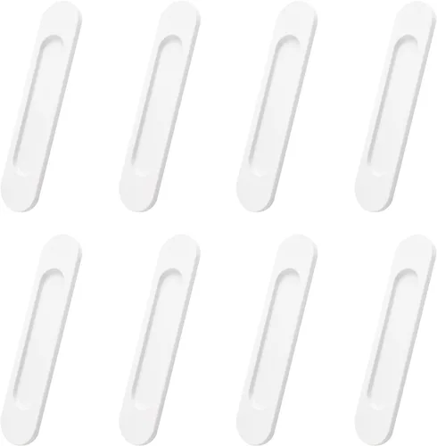 Miniatura 32 de MOROBOR Tiradores de puerta corredera ovalados autoadhesivos de 7.087 in, 2 manijas de aleación de aluminio sin perforaciones para puertas Bronce