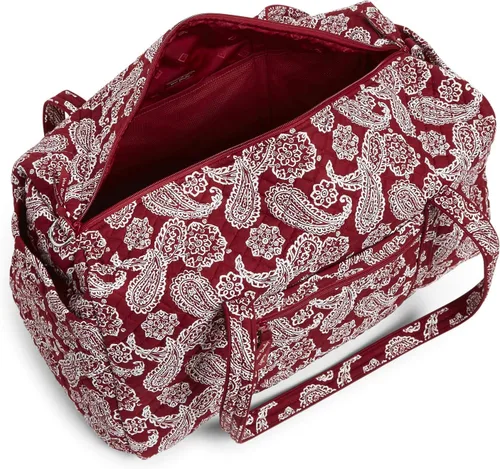 Miniatura 4 de Vera Bradley Women's Cotton Collegiate Large Travel Duffle Bag (Multiple Teams Available)