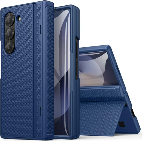Miniatura 13 de BXYJY Funda para Samsung Galaxy Z Fold 6 con función atril, protector de pantalla frontal y protección de bisagra, ajuste delgado, resistente, duro