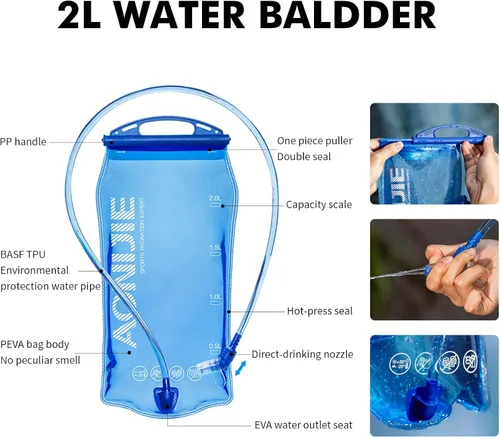 Miniatura 6 de AONIJIE Running Hydration Vest for Men & Women, 8L Hydration Backpack, Multiple Pocket Designs for Water Bottles/Bladders, Lightweight Breathable