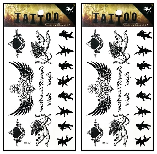 Miniatura 8 de Tatuajes 2 hojas de tatuaje temporal 3D paraguas de sol nubes de lluvia para mujeres hombres espalda baja hombro cuello brazo tatuaje etiqueta