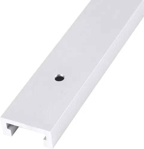 Miniatura 8 de Pistas en T de 15.748 in, pista de ranura en T de carpintería de aleación de aluminio con tornillos autorroscantes Carril de canal para carpintería